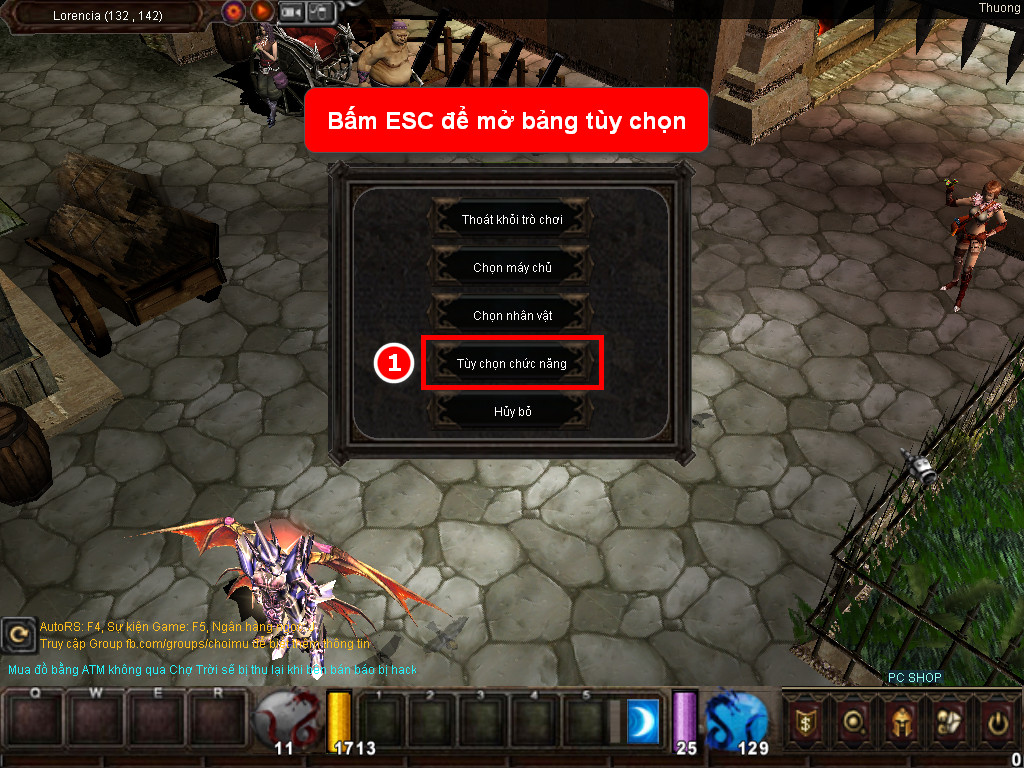 Chức năng chính của Game MU Thiên Binh Chức năng chính của Game MU Thiên Binh